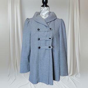 Banana Republic Factory Gray Wool Blend Coat Size Medium
